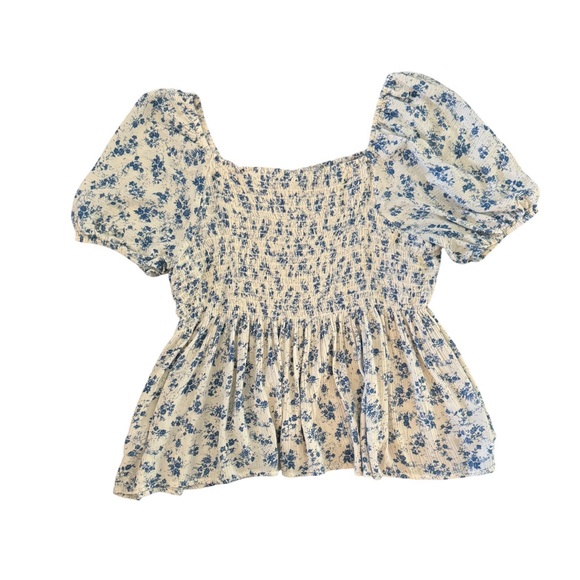 Blue Floral CottageCore Top - Picture 3 of 5